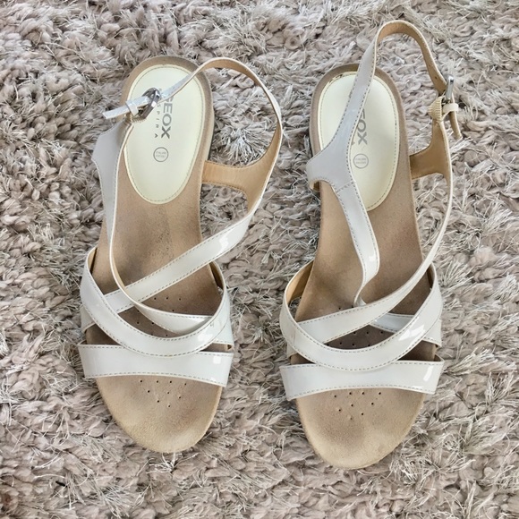 geox white sandals